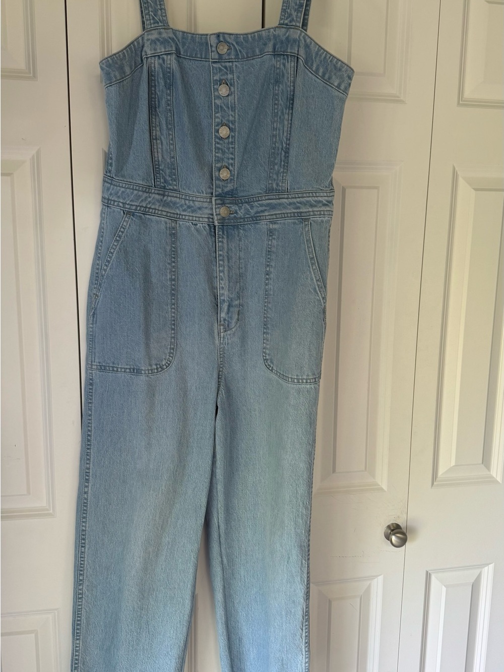 Madewell Light Blue Denim Overalls Jumpsuit
